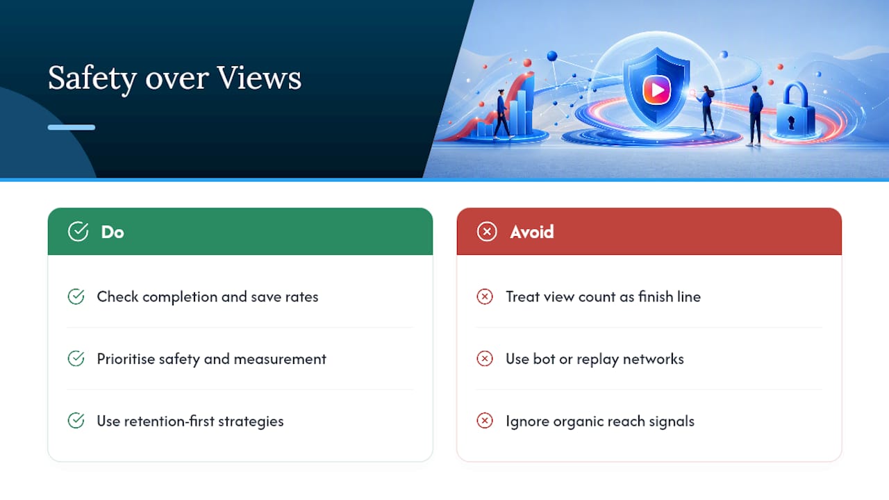 Why safety and measurement matter more than the view count itself — overview diagram
