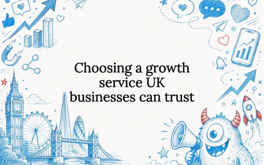 Decorative title card illustration for social media growth article