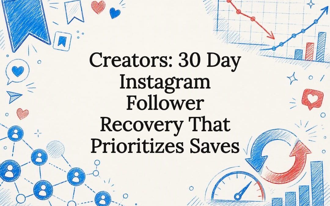 Creators: 30 Day Instagram Follower Recovery That Prioritizes Saves