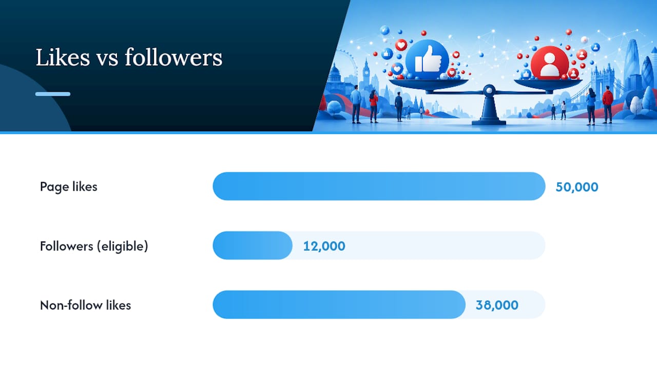 Likes and followers reach ceiling comparison