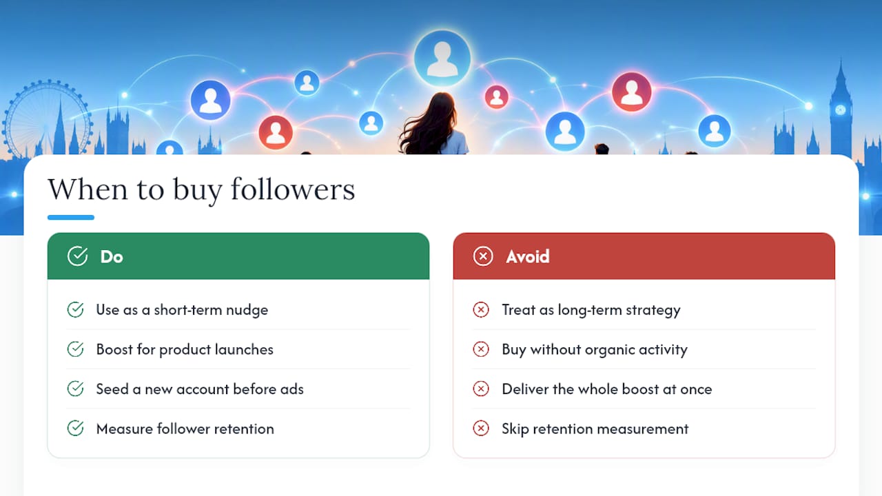 When does buying followers actually make sense? — overview diagram