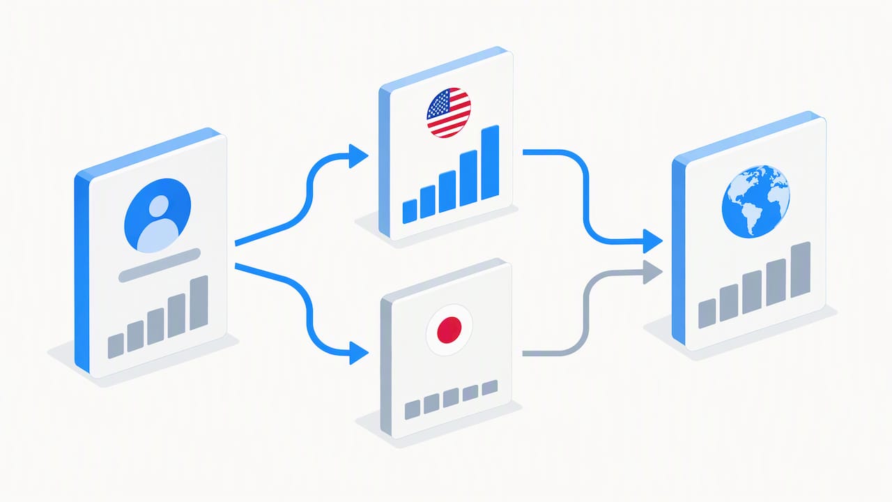 Country-level follower performance segmentation