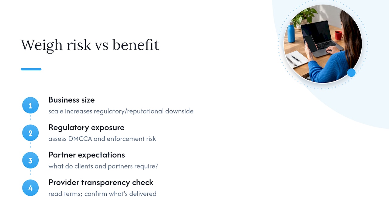 How UK businesses should weigh risk against benefit — overview diagram