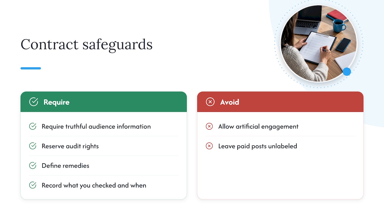 Five safeguards for influencer agreements